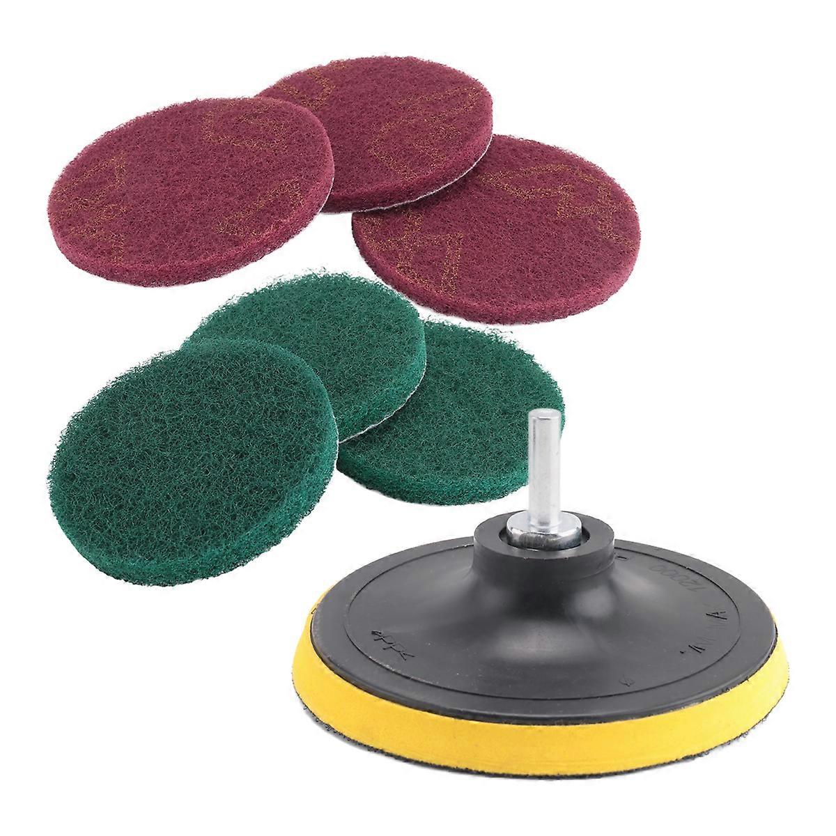 5 Inch Drill Power Brush Tile Scrubber Scouring Pads Cleaning Kit