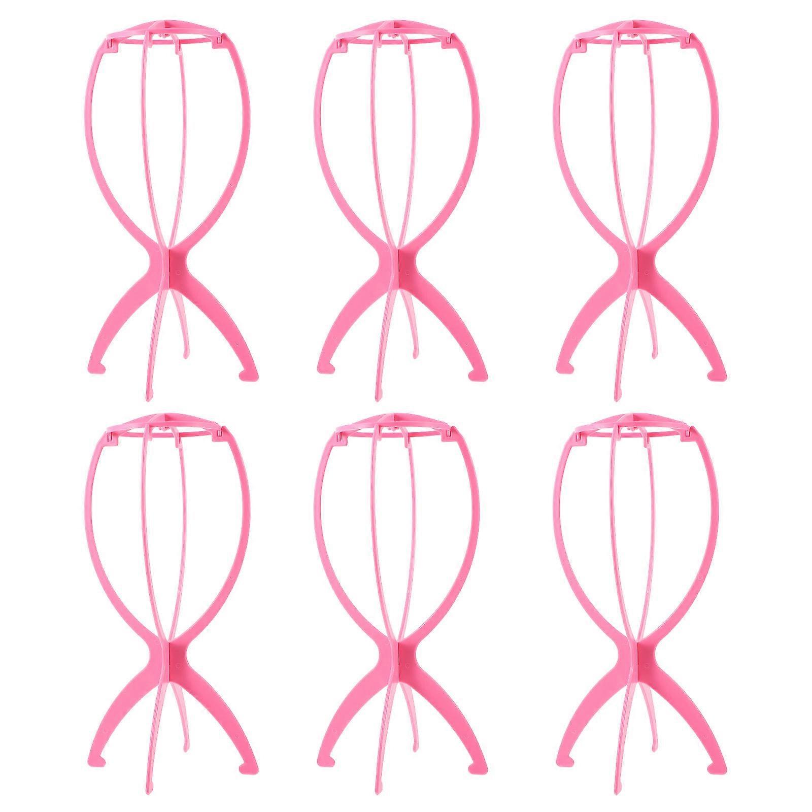 Practical Wig Storage Stand Plastic for Storage Use 6Pcs Durable Wig Rack