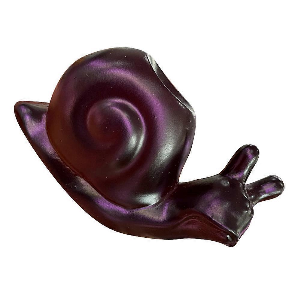 Coffee Snail Sculpture Crystal-Ball Base for Decoration 2Pcs Resin Statues