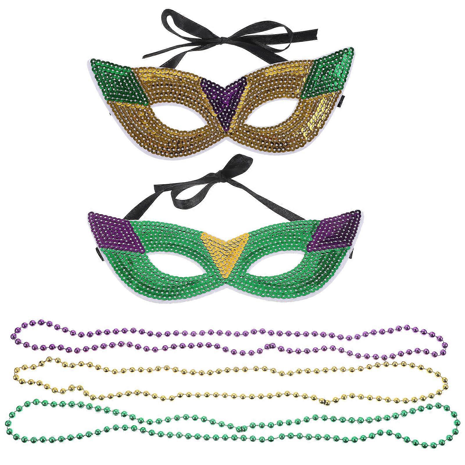 Carnival Party Decorative Ornaments 3 Sets Beaded Chain Ornaments For Birthday Party And Photo Shoots In Multi Color Featuring Fine Craftsmanship