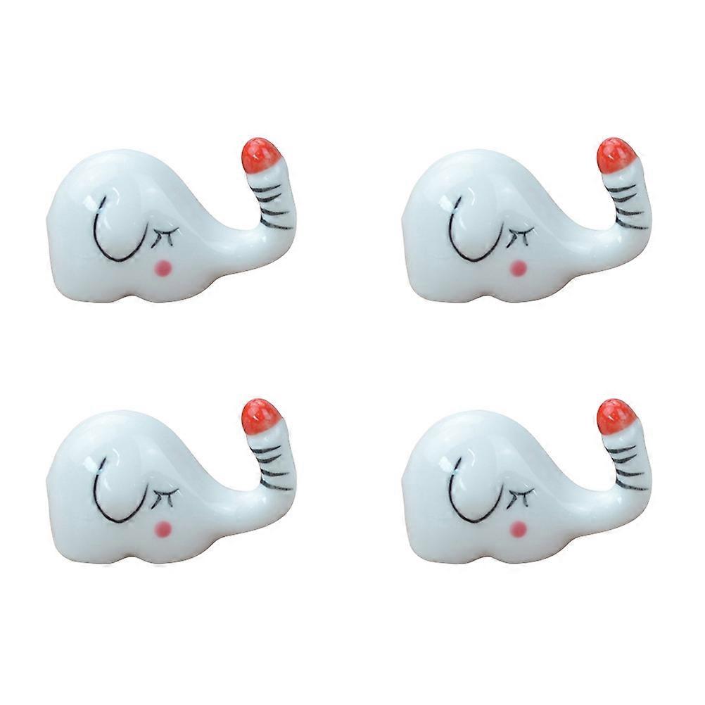 Cartoon Elephant Chopstick Stand Holder Ceramic 8Pcs Pack