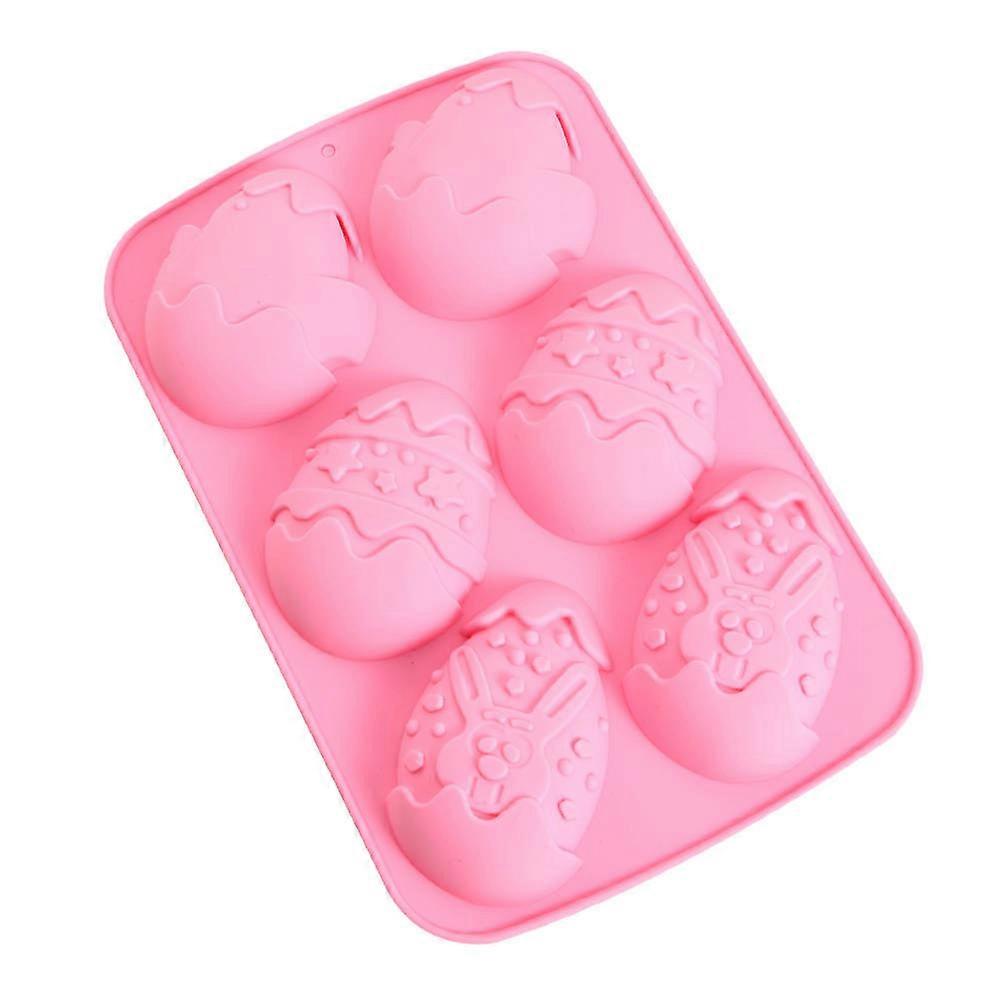 Baking Tool Silicone Easter Mold Cake Mold for Baking Use 1 Piece Pink