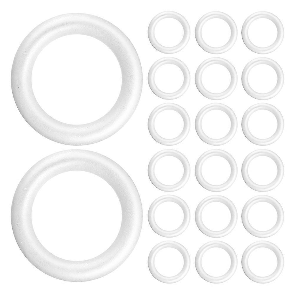 Foam Rings for Crafts for DIY 108Pcs White Circular Polystyrene Foam Crafts