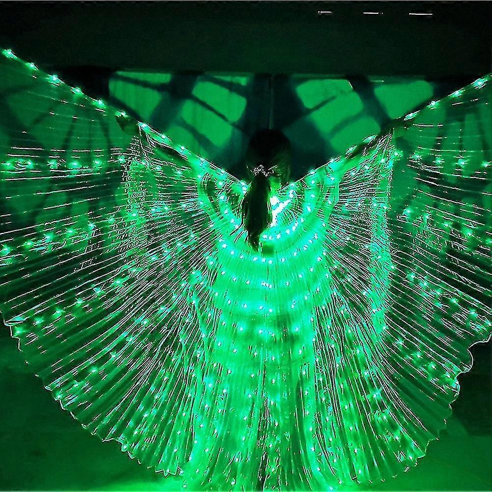 LED Light-Up Wings for Dance Performances - Multicolor Glow Props for All Ages