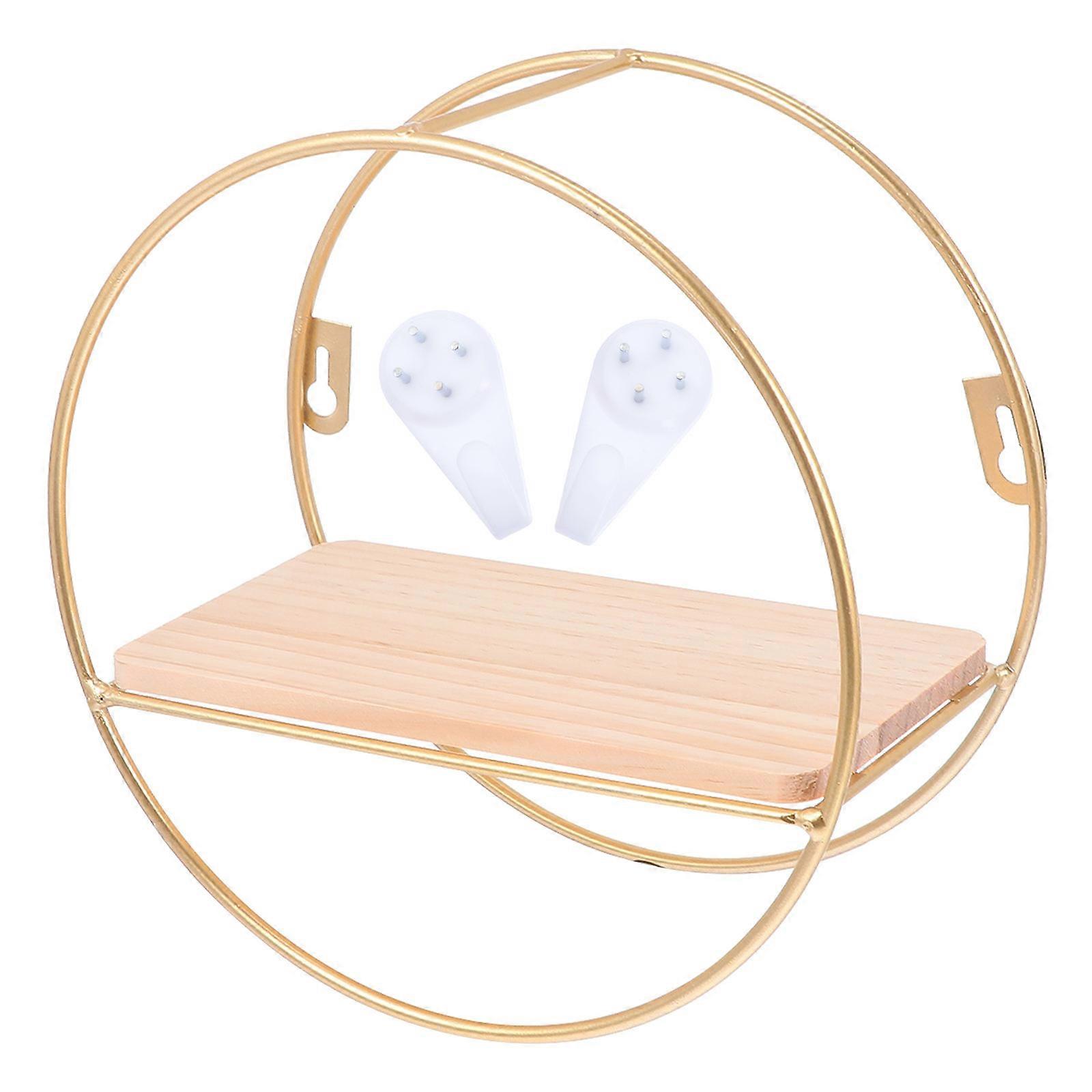 Home Wall-Mounted Storage Rack Nordic Style 3Sets Golden Shelf