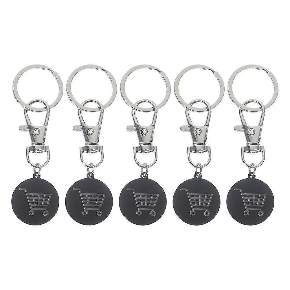 Key Storage Trolley Token Keychain 15 Pcs Keyring Pendant For Shopping Trolley Daily Use Made Of Stainless Steel