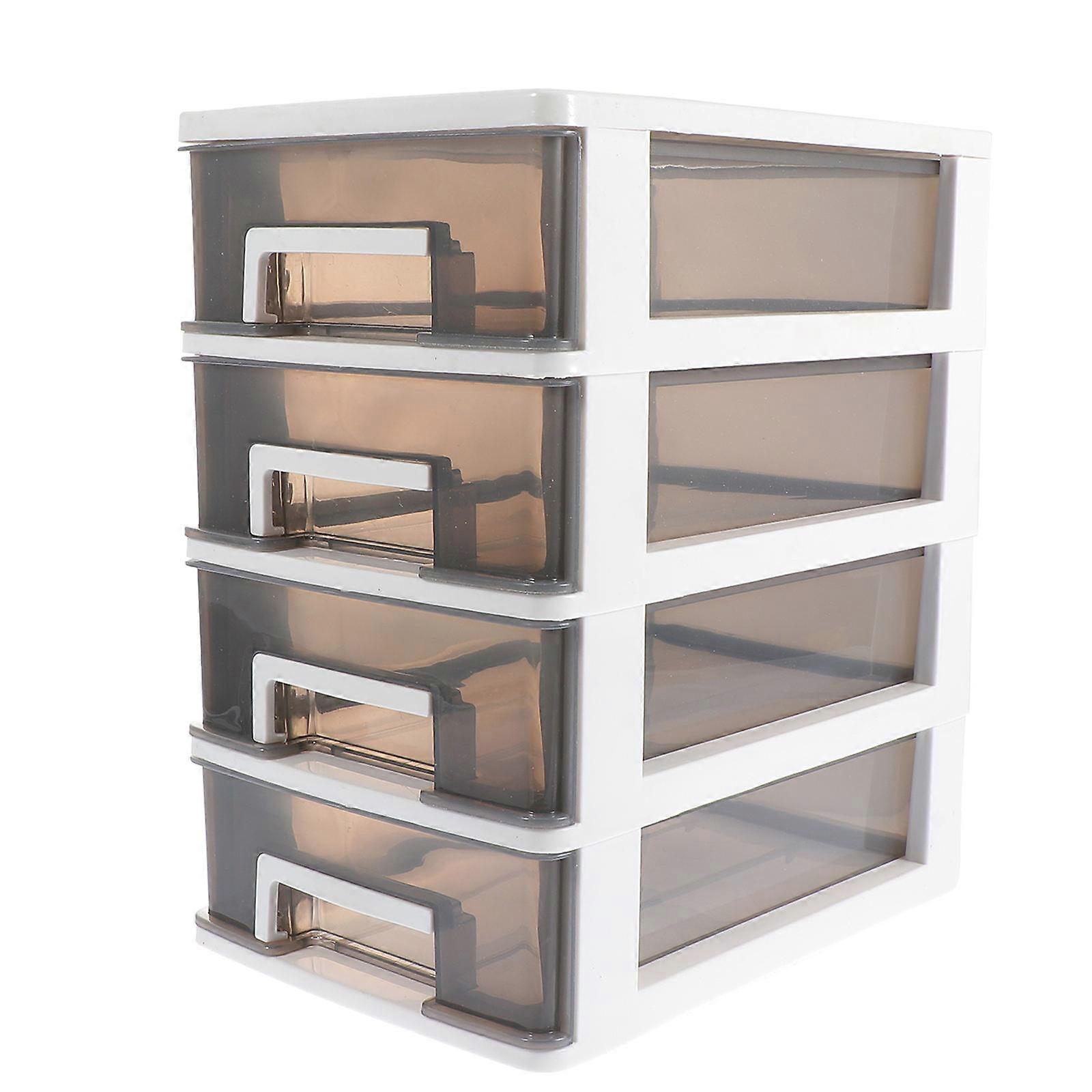 Black Storage Box Multi Layer Container for Desktop Storage 2Pcs