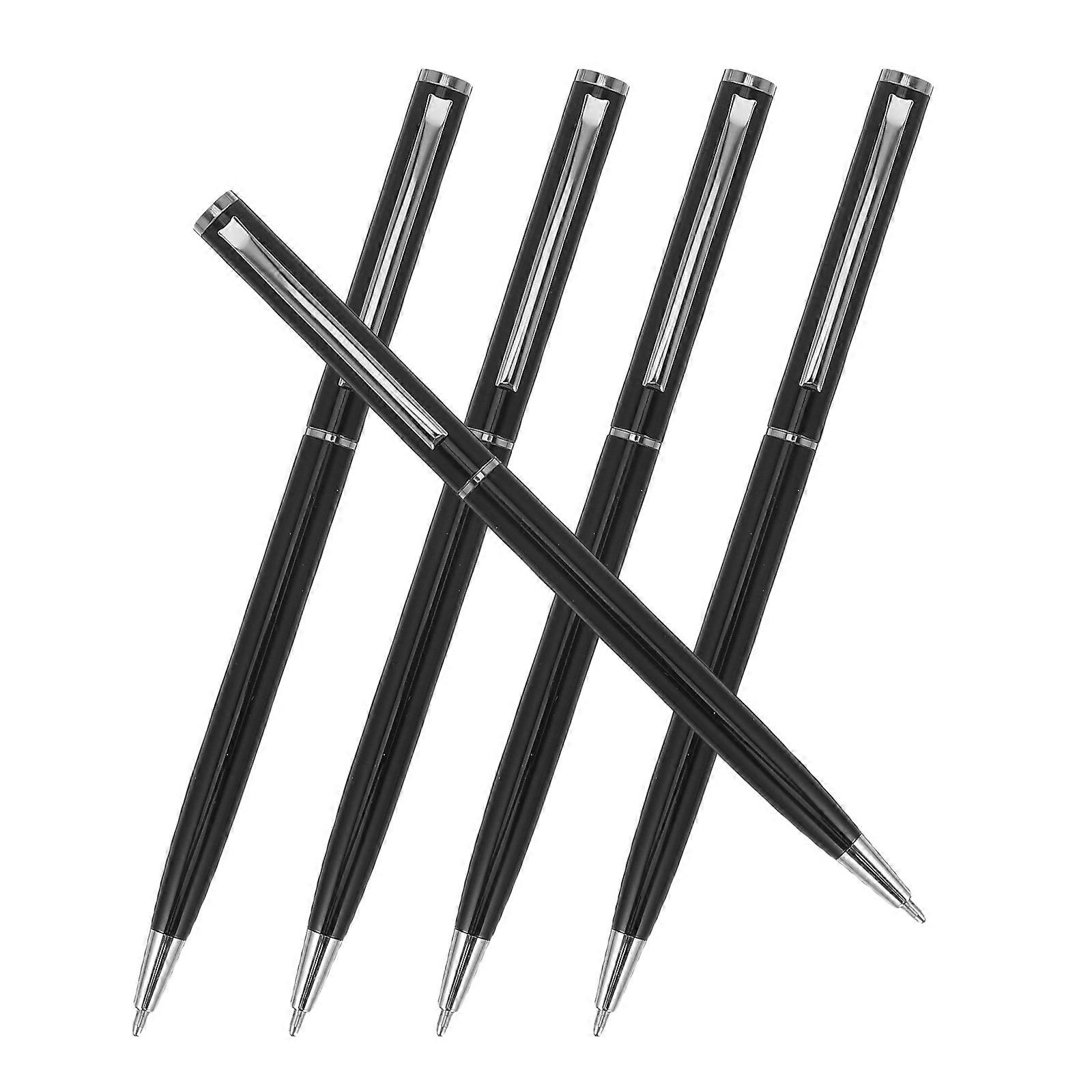 Smooth Writing Pen Rotary Ballpoint Pen Quick-Dry Ink 5Pcs Office Use Daily Writing