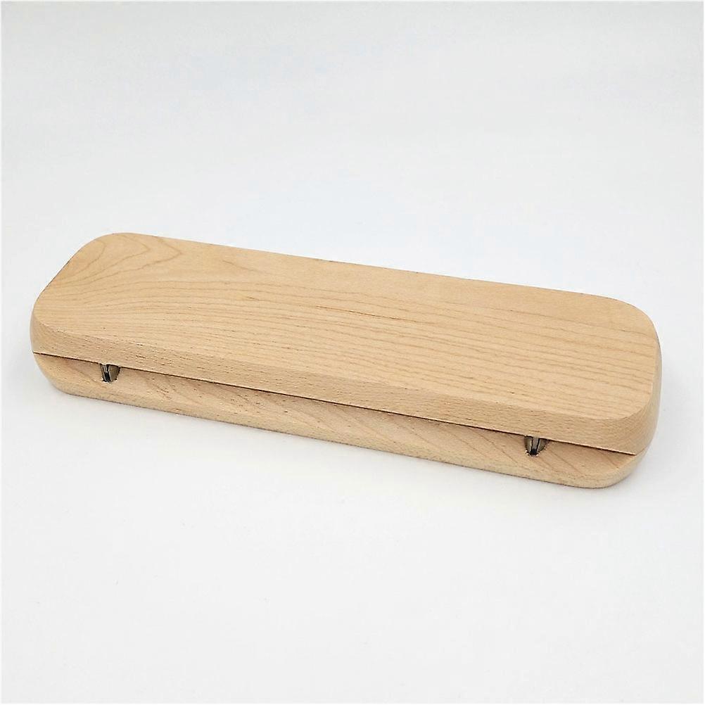 Solid Color Pen Case Maple Wood Material Graffiti Thicken Design for Colleague 1Pcs