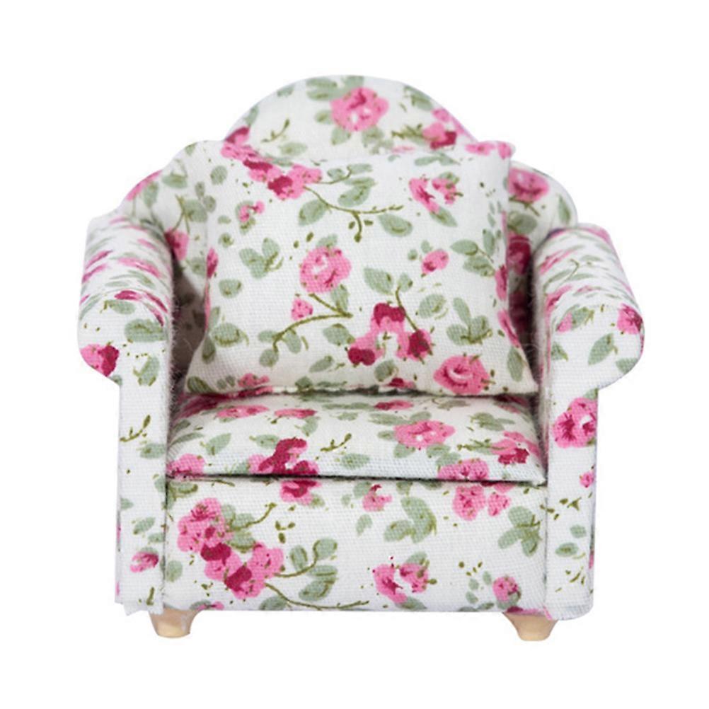 Miniature Sofa Model for Mini House Decor 3Pcs Assorted Color Furniture Set