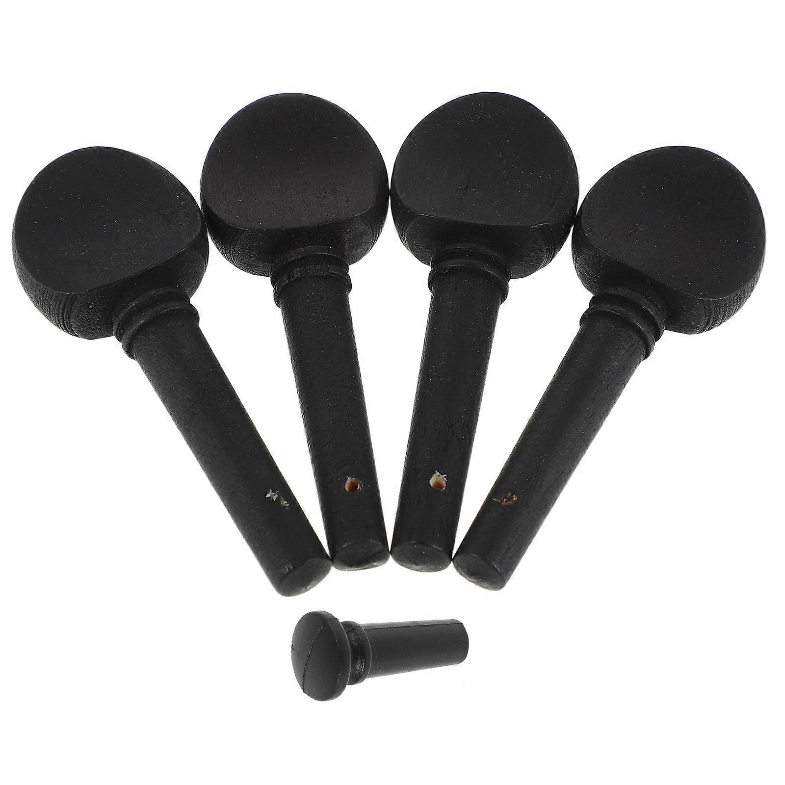Wooden Violin Tuner Pegs Black for Reliable Tuning 5Sets Replacement Kit