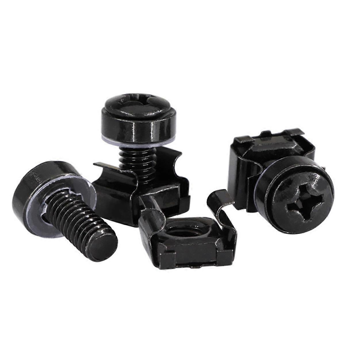 50Pcs M6x16mm Computer Rack Mount Cage Screws and Nuts & Washers for Rack Mount Server Cabinet,Rack