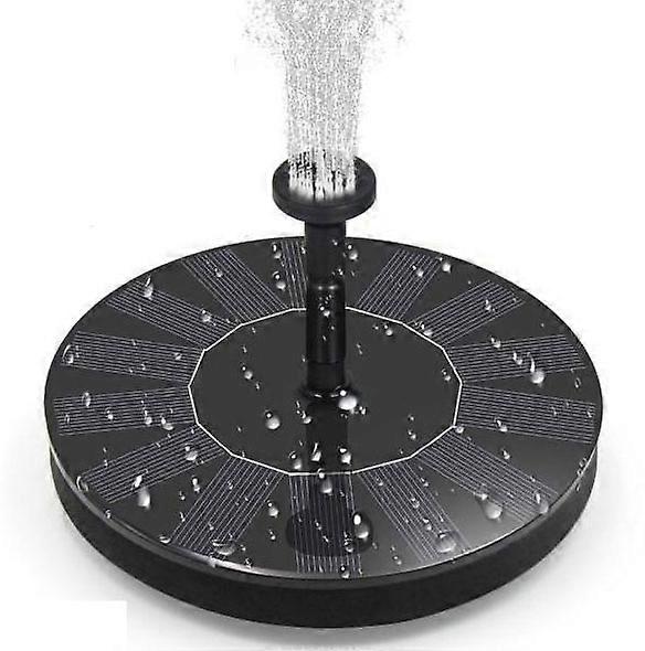 Vattenfontän solcellsdriven 16 cm Svart
