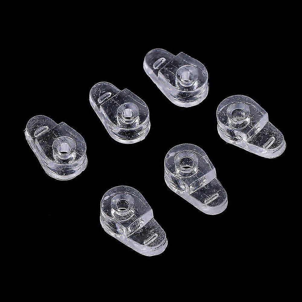 100pcs Plastic Glass Retainer Transparent Mirror Cabinet Fix Clips