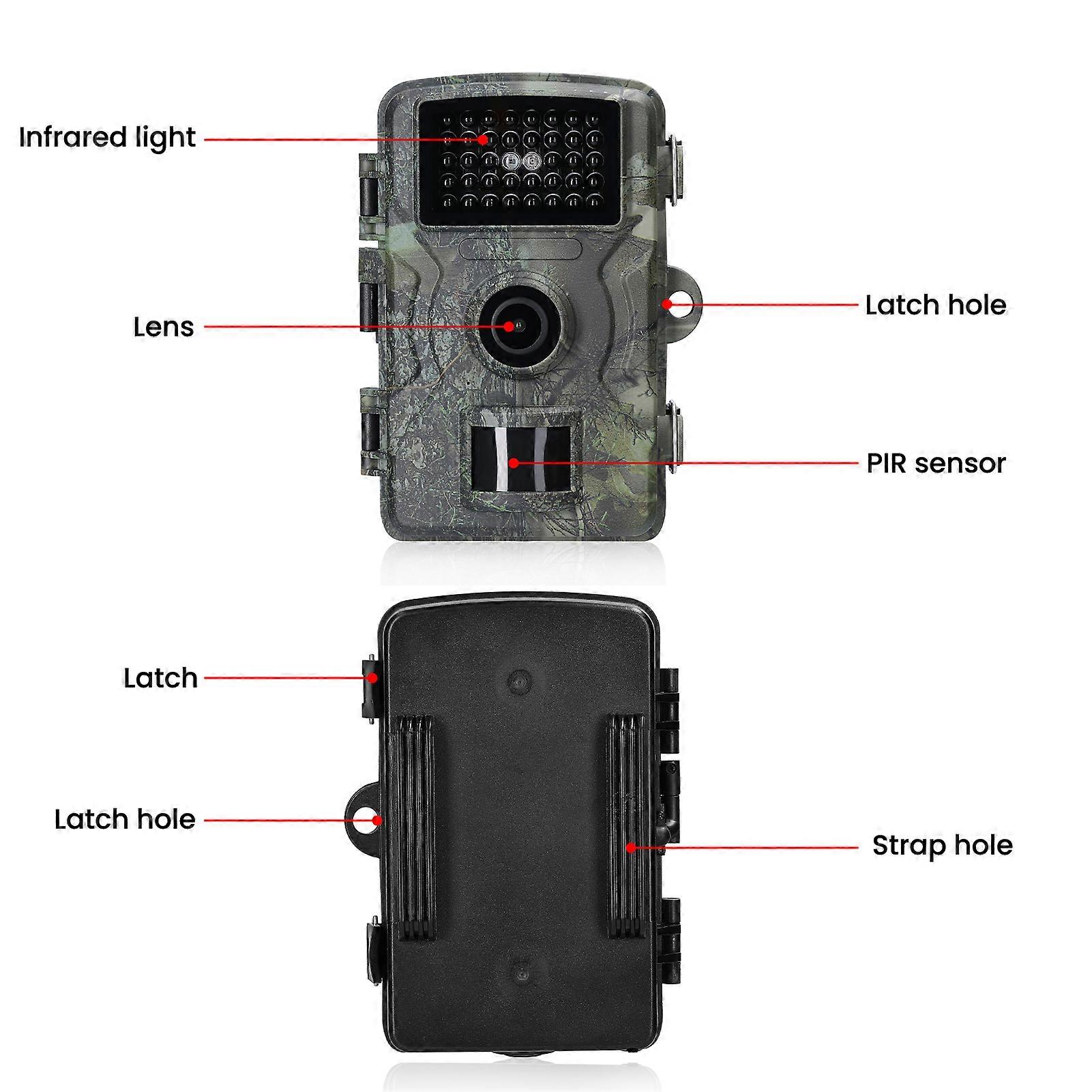 16MP 1080P Outdoor Field Detection Infrared 2.0 Inch TFT Color Display Day Night Use Hunts Night-Visions Camera IP66 Waterproof 12 languages Optional
