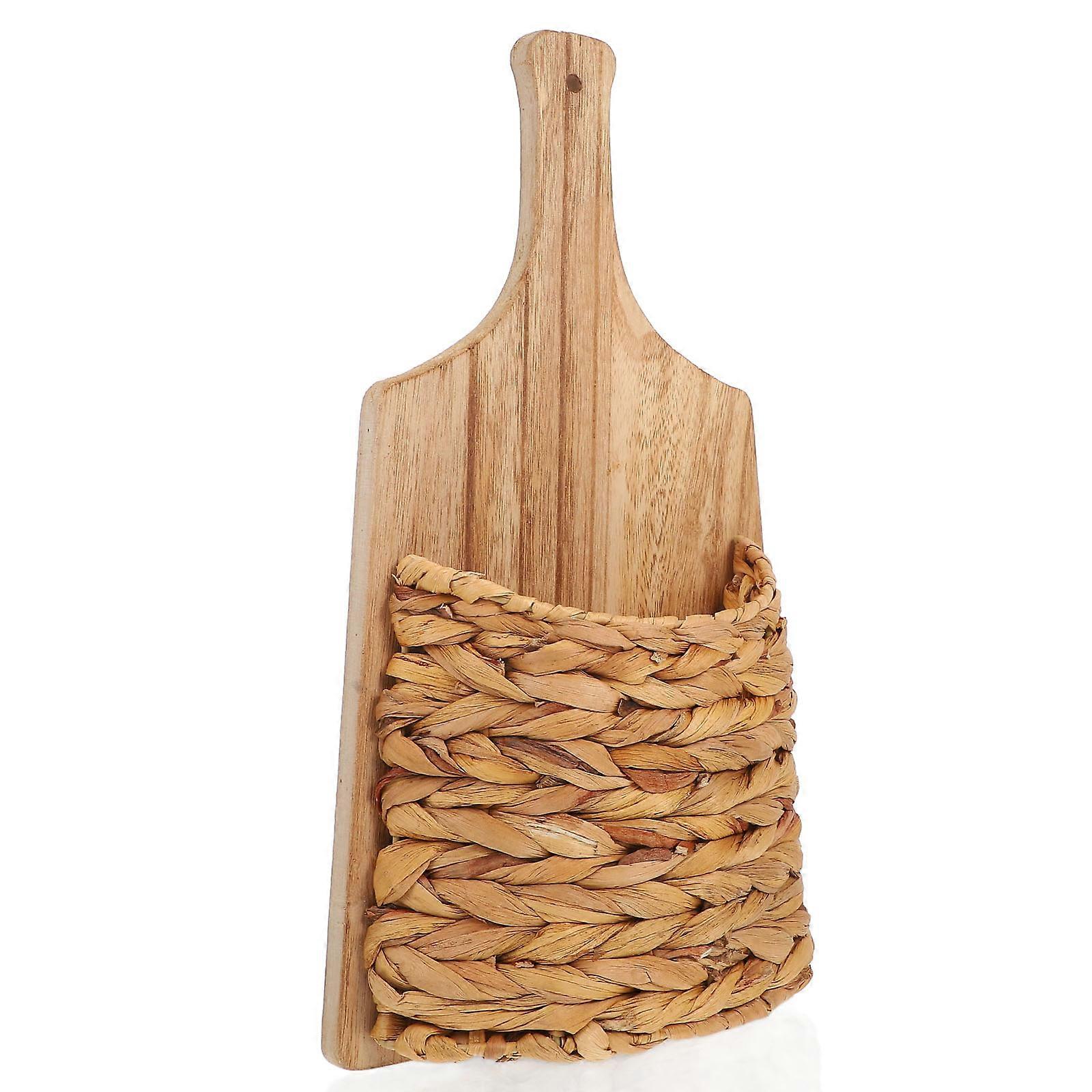 2Pcs Hanging Basket for Storage Handmade Wicker Vegetable Wall Organizer