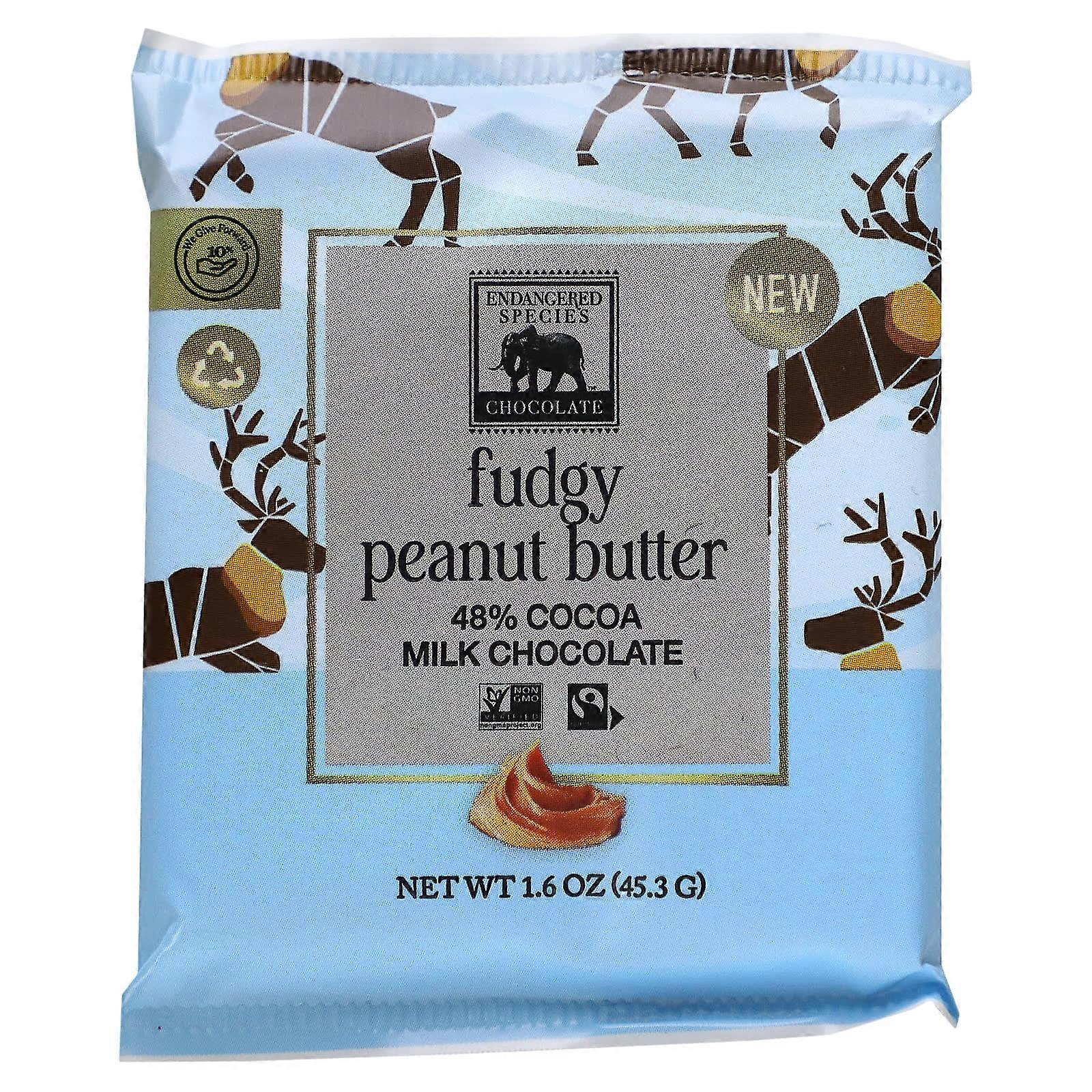 Fudgy Peanut Butter, 48% Cocoa  Milk Chocolate, 1.6 oz (45.3 g)