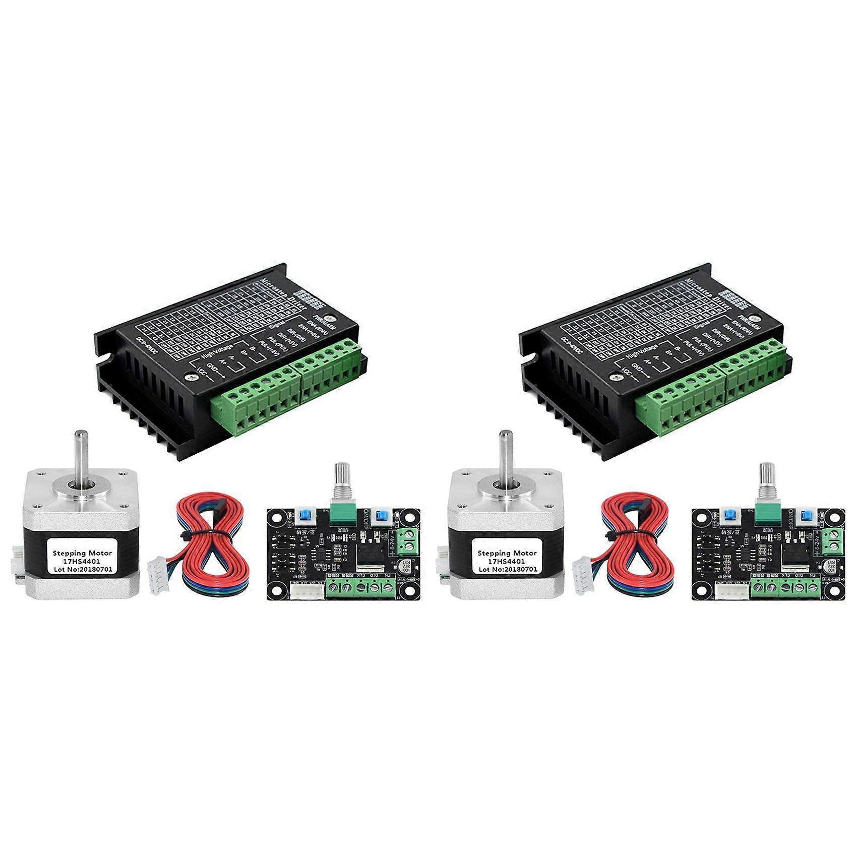 2X Stepper Motor Driver Kit 17HS4401+TB6600 4A+MKS OSC Adjustable Forward and Reverse Speed