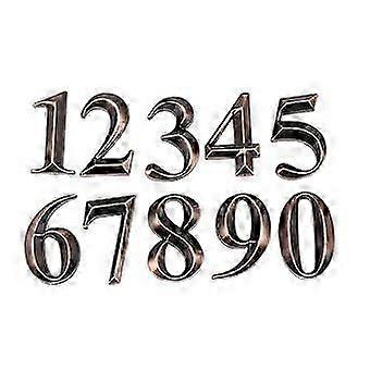 10Pc Gate Digits 0 to 9 Number Tag Numeral Door Plaque House Drawer Plating Hotel Home Sticker Addr
