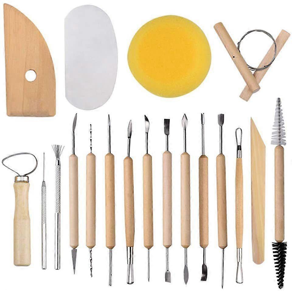 19Pcs Pottery Clay Sculpting Tools