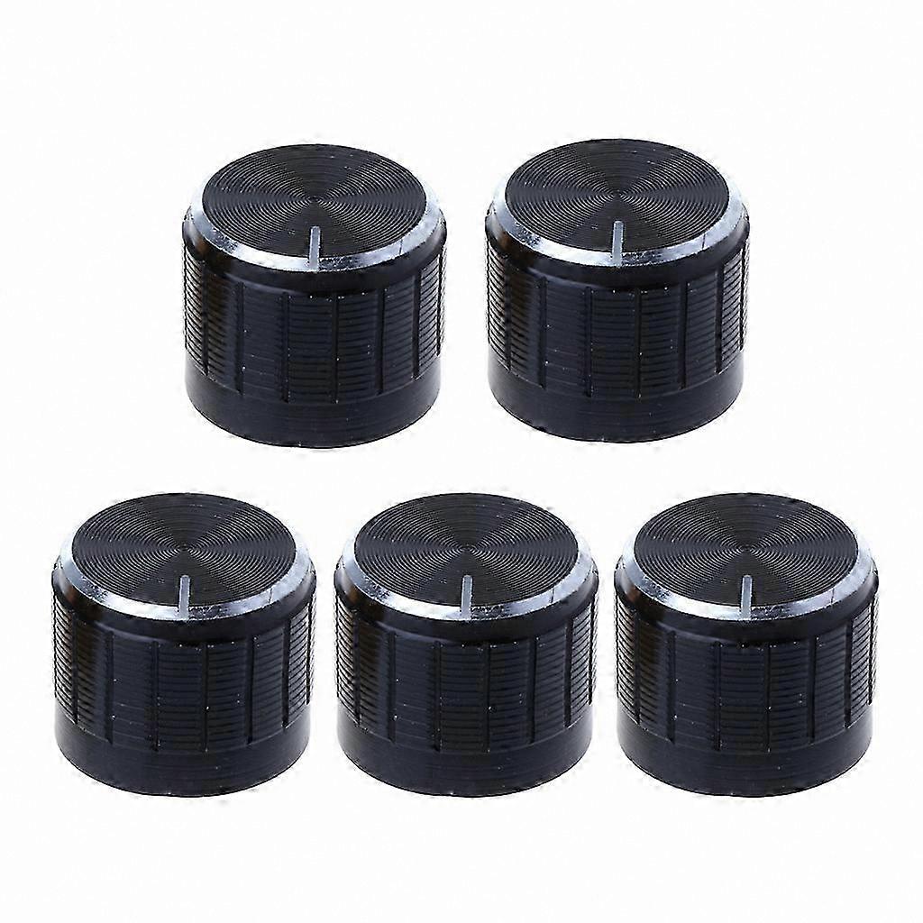 5-Pack Adjustable Aluminum Knobs for Rotary Potentiometer Controls