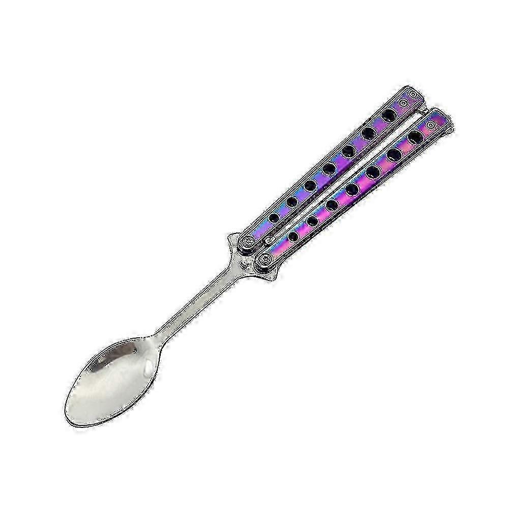 Butterfly Spoon Fork Camping Foldable Stainless Steel Utensils For Camping