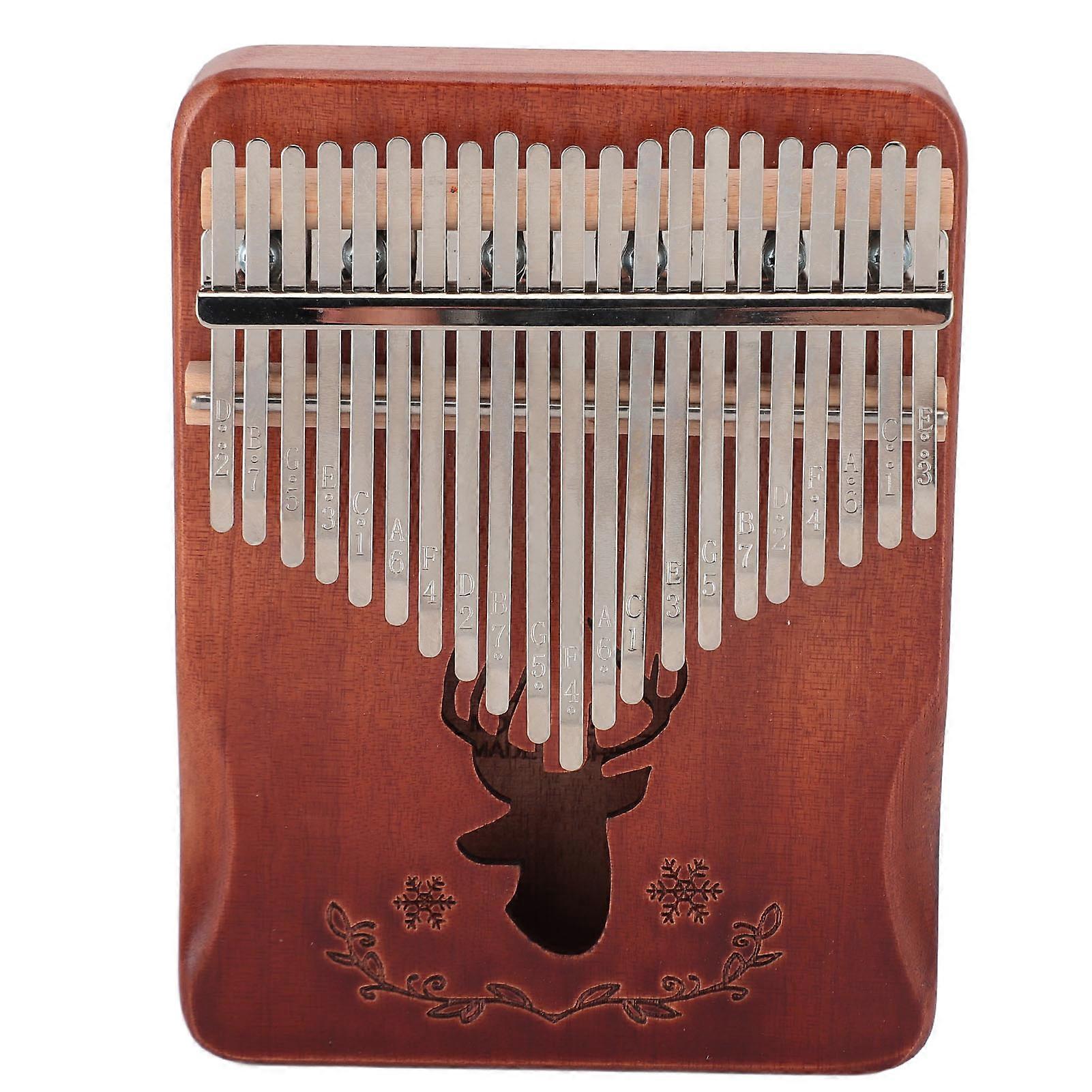 21 Keys Thumb Piano Musical Instruments Kalimba Finger Piano with Finger Protector Cleaning Cloth for Beginners Type 2