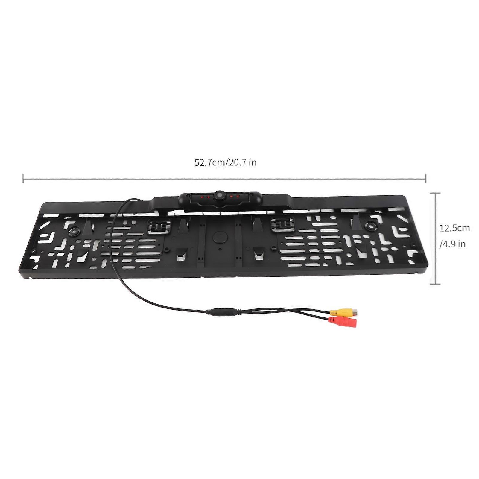 Wide angle rear view camera for car with license plate frame