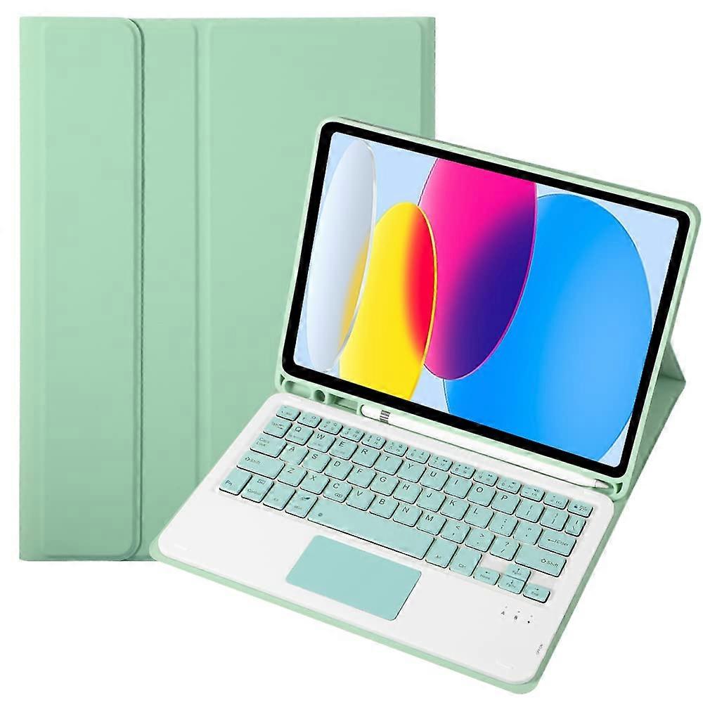 Wireless Bluetooth Keyboard Case For iPad 10th Generation And iPad 11th Generation A16 Touchpad Light Green