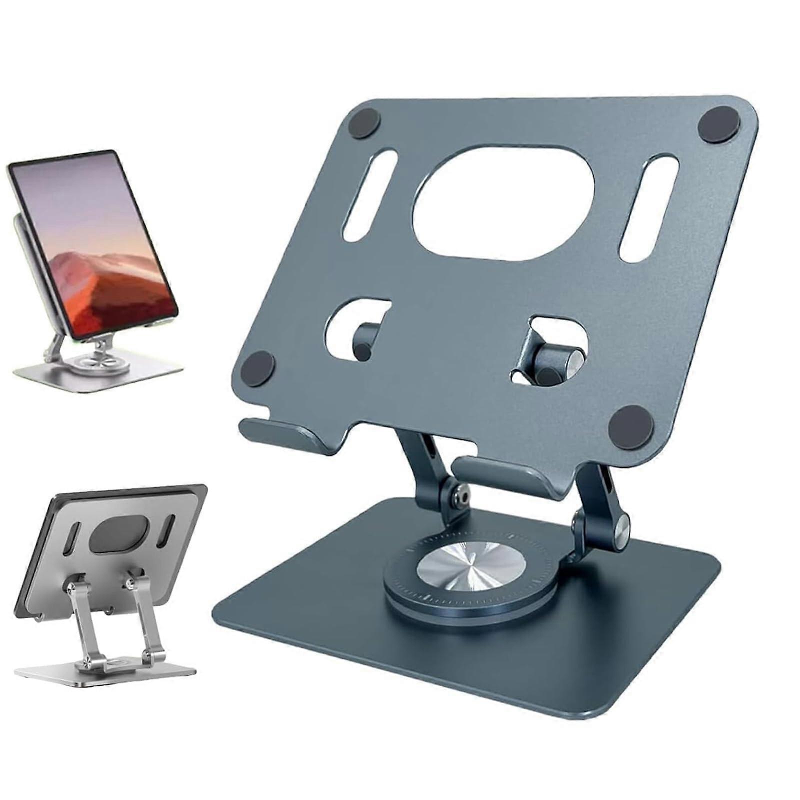 Rotating Stand for Laptop Adjustable Laptop Stand with 360 Rotating Base Foldable Ergonomic Laptop Riser Gray 1pc