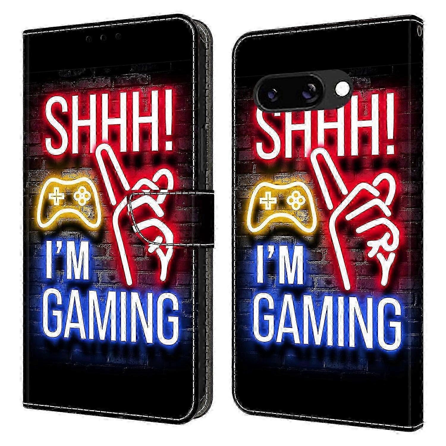 For Google Pixel 9a Wallet Case Pattern Printing Stand Leather Flip Phone Cover - Neon