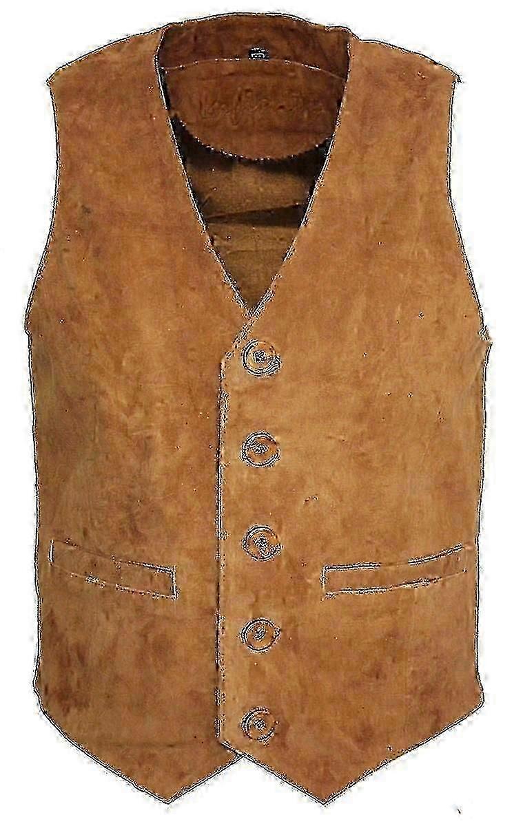 Chaleco chaleco de cuero de gamuza para hombre elegante y cómodo