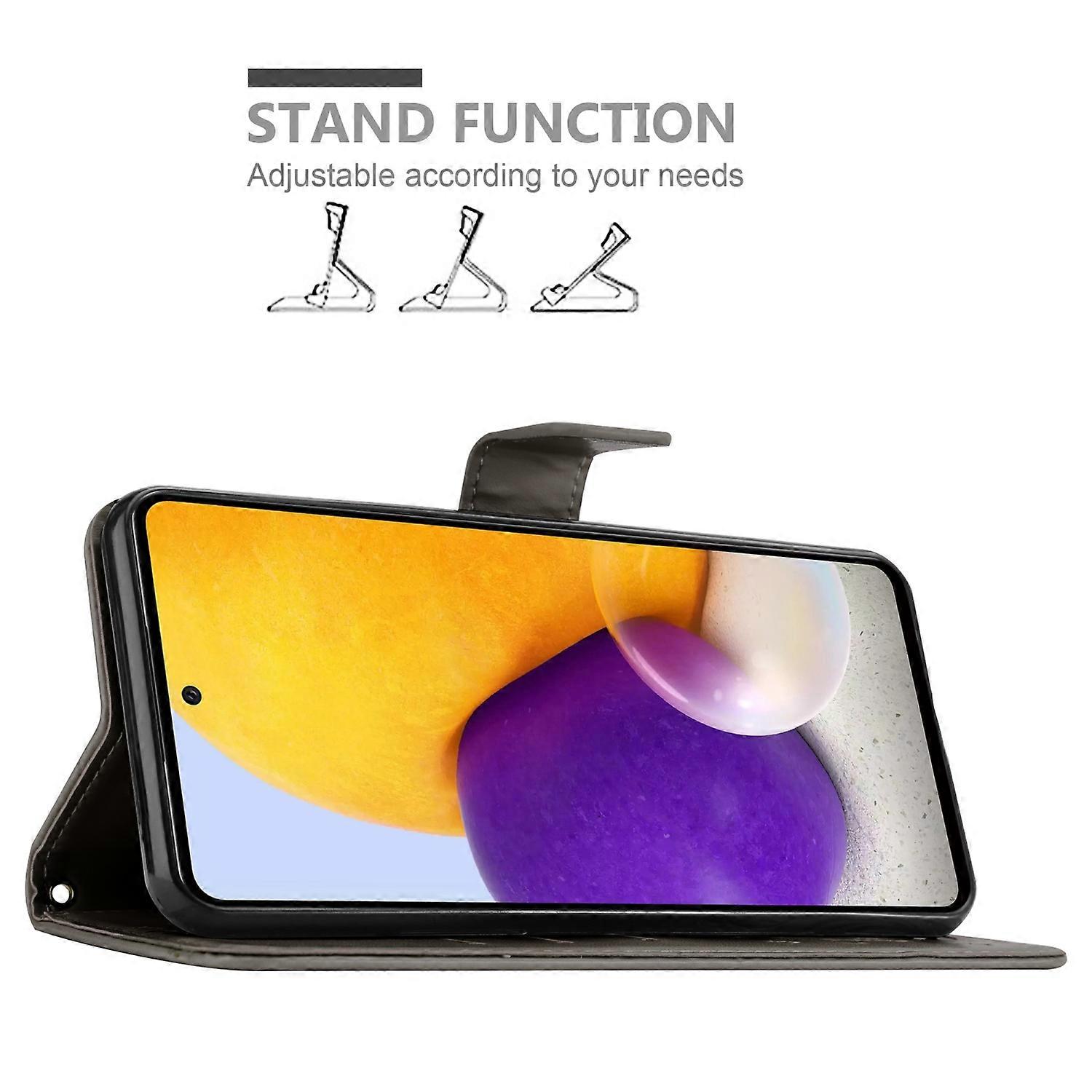 Samsung Galaxy A73 5G προστατευτική θήκη - με floral μοτίβο και υποδοχή κάρτας