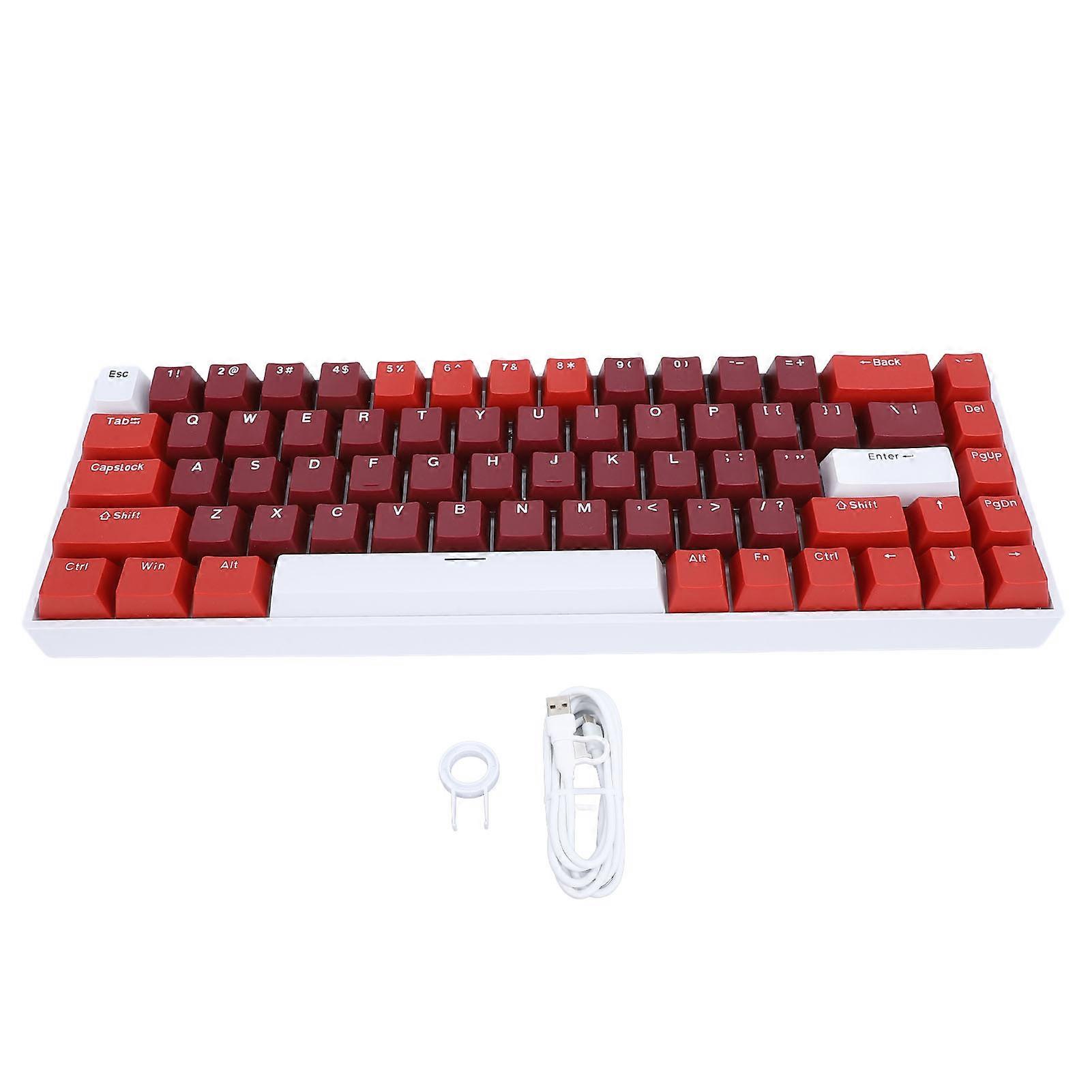 68 Keys Mechanical Keyboard Red Switch RGB Backlight 2.4G Wireless Bluetooth Type C