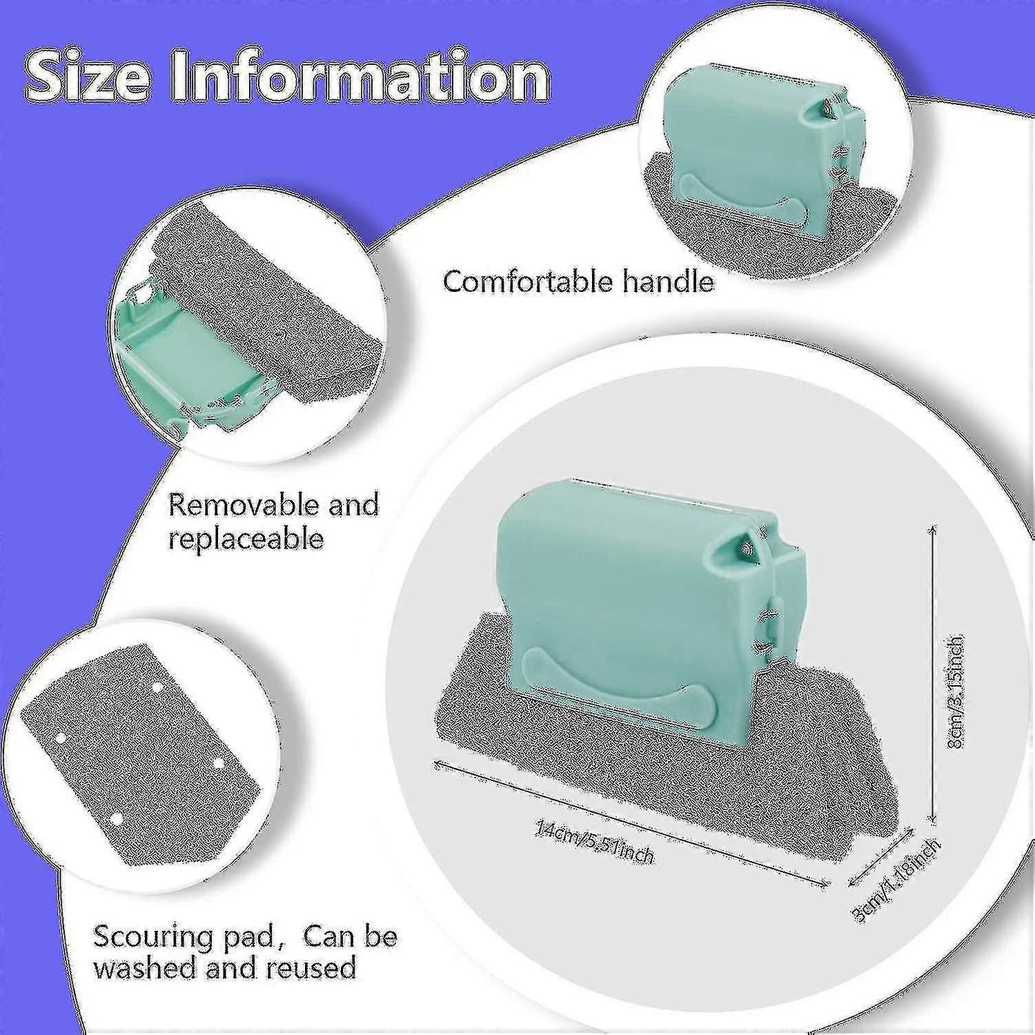 3 Pcs Window Grooves Cleaning Brush