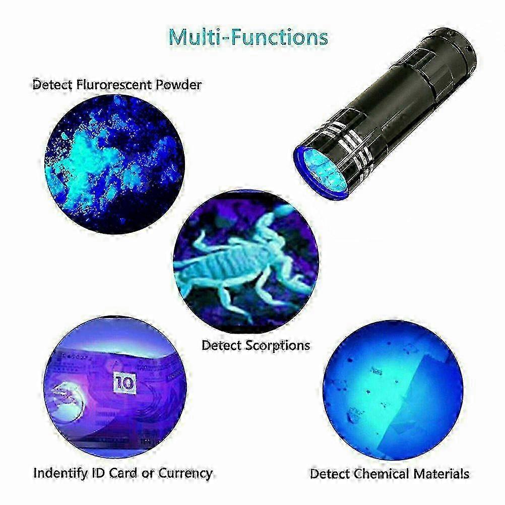 Multifunction UV Flashlight Portable UV Torch Flashlight UV Money Detector Light 2025