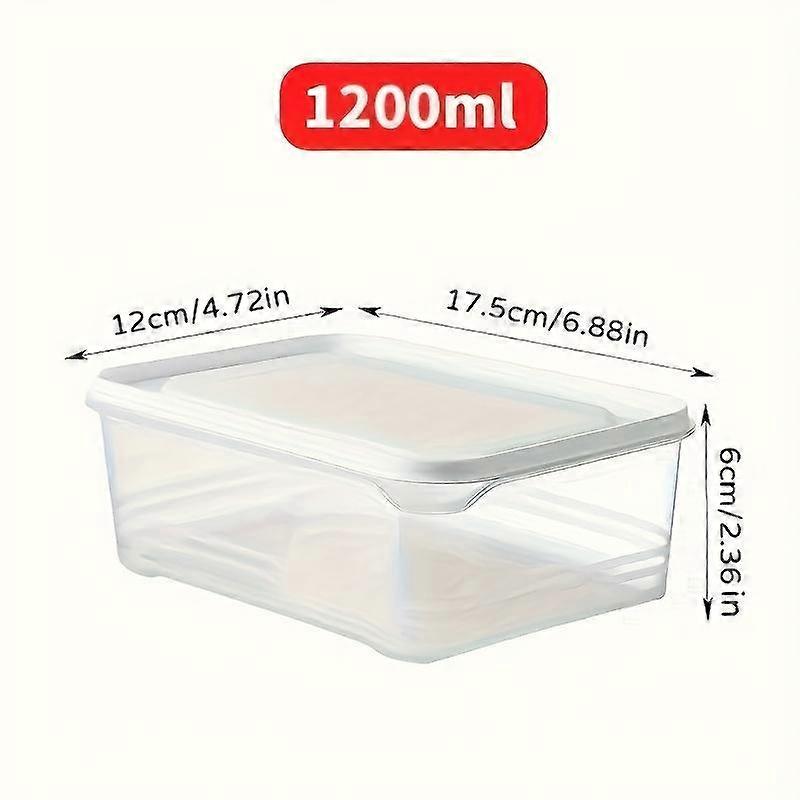 Clear Refrigerator Food Storage Box with Lid, Stackable Food Meat Fruit Vegetable Storage Container, Reusable Sealed Lunch Box for Home Kitc