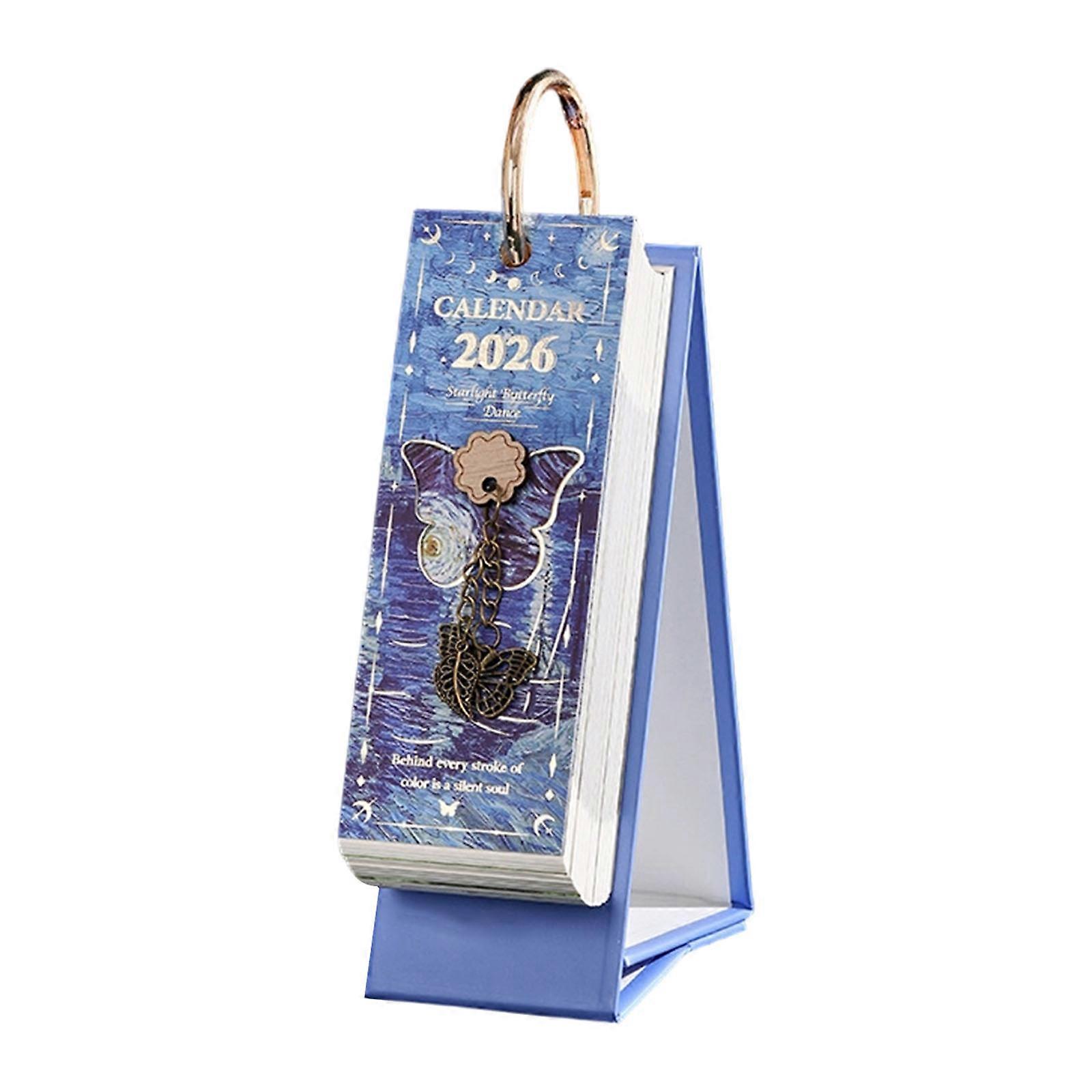 Desk Calendar, 2026 Mini Desk Calendar Planner Double Coil Binding Calendar Standing Flip Small Desktop Organizer Decors Multicolor