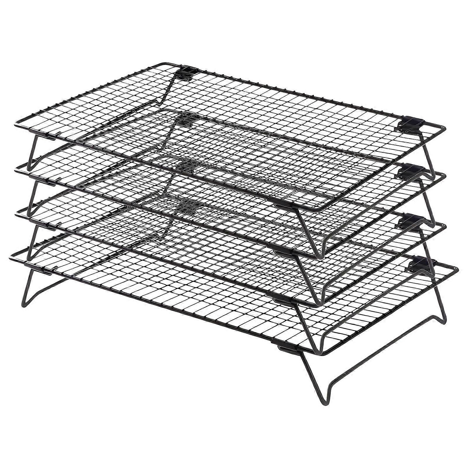 4Pcs Heat Resistant Cooling Rack Multi Layer Stand for Bread Cakes Dehydrating Cookie Baking Essential Multicolor