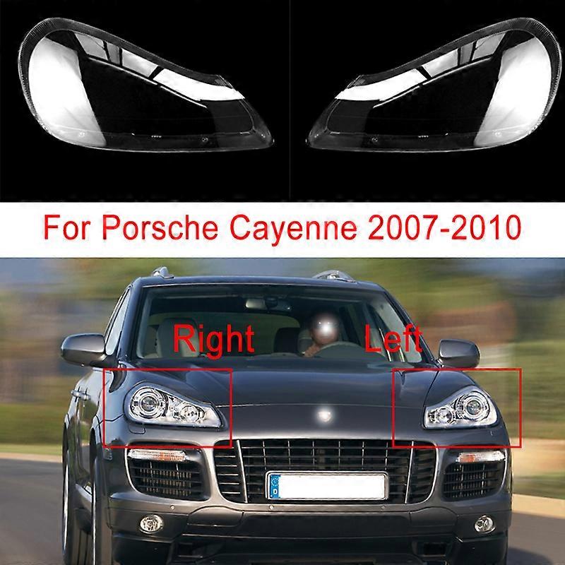 Quality Car Front Headlight Lampshade For Porsche Cayenne 2007 2008 2009 2010  Plexiglass Lens Replace Shell Transparent Headlamp Cover