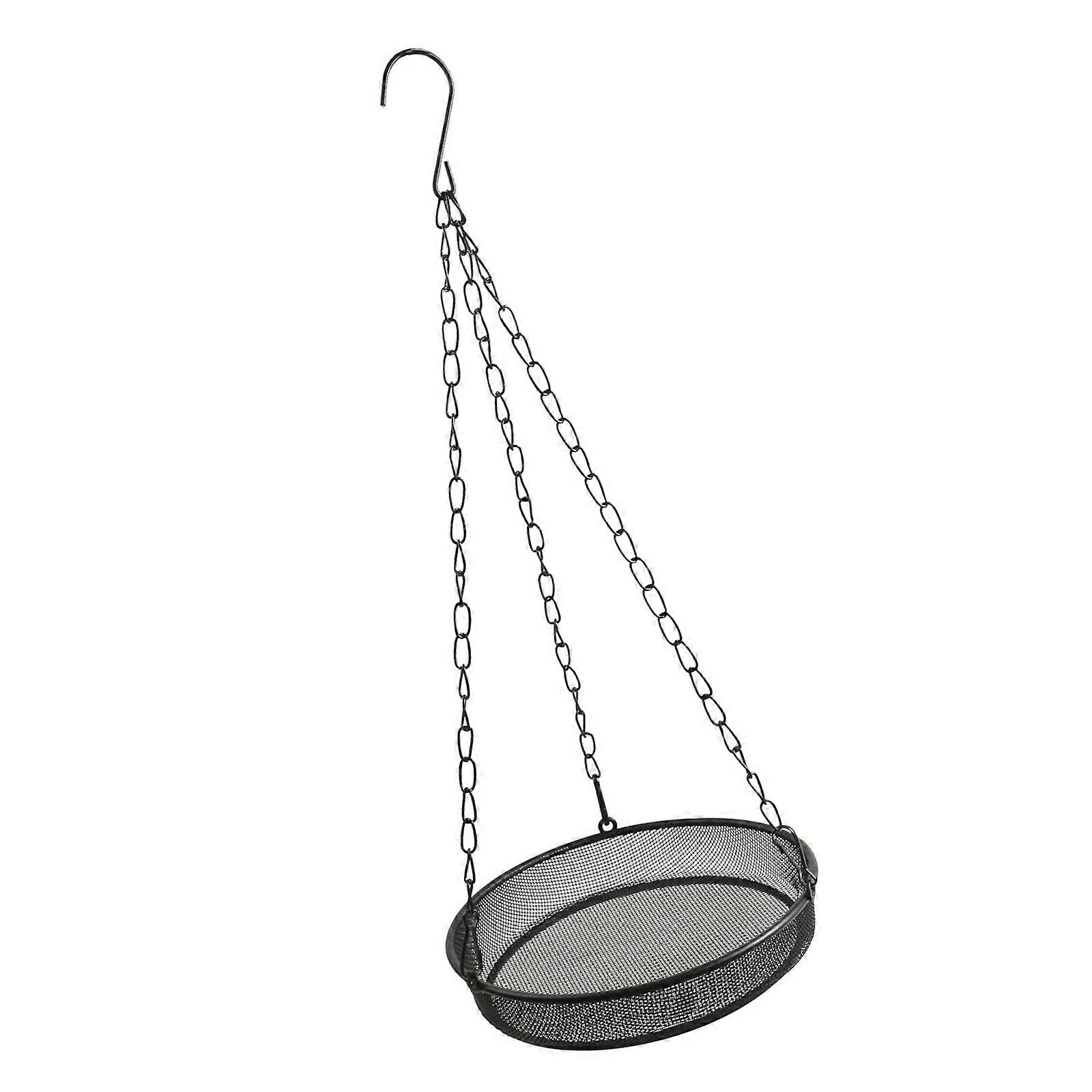 Outdoor Metal Bird Feeder Dish Antislip Bottom Wide Feeding Space Rustproof For Patios And Garden Use Multicolor