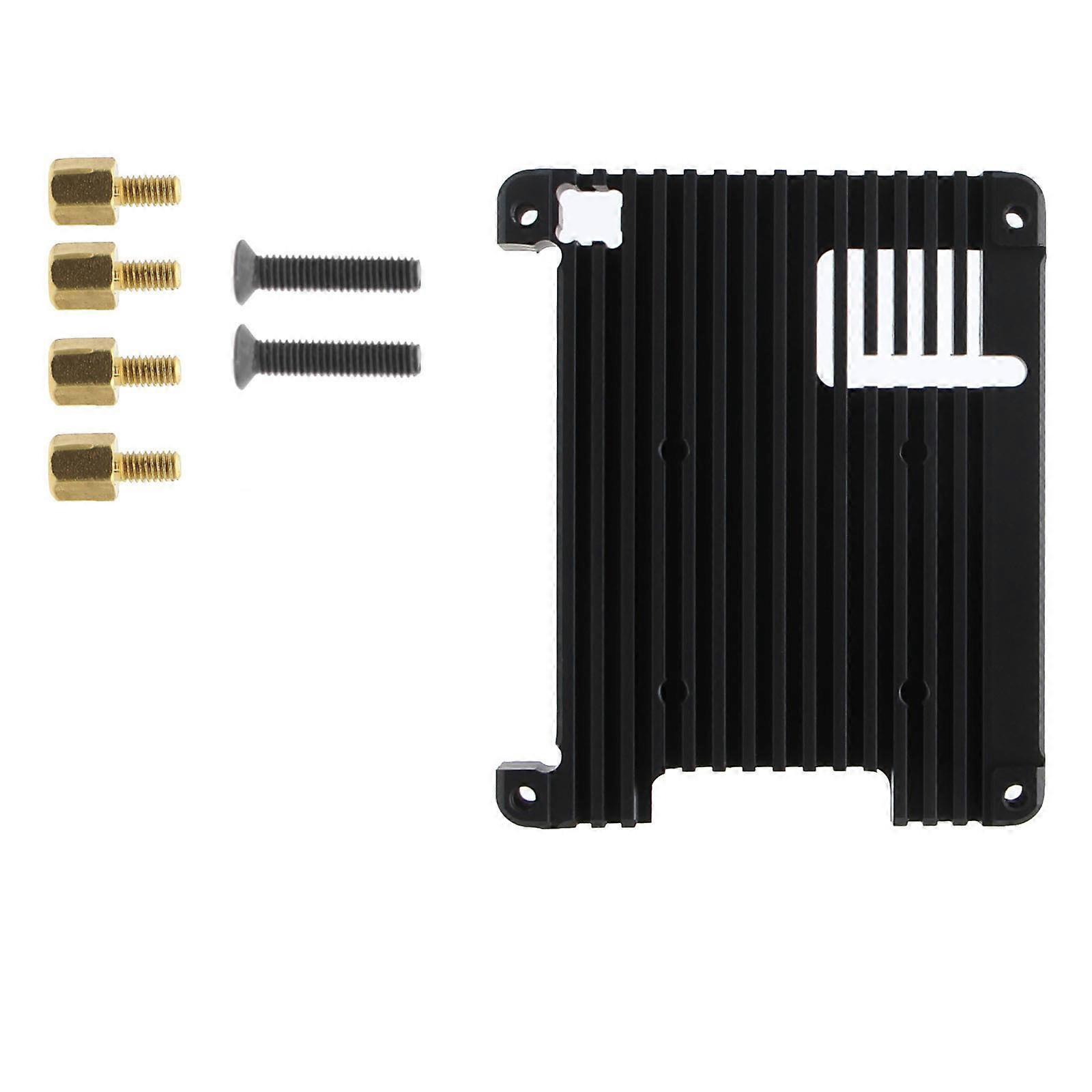 Aluminum Heat Sink Protective Shell Mounting Hardware Heat Dissipation Cooling Fan Radiator for 4B Development Board Multicolor