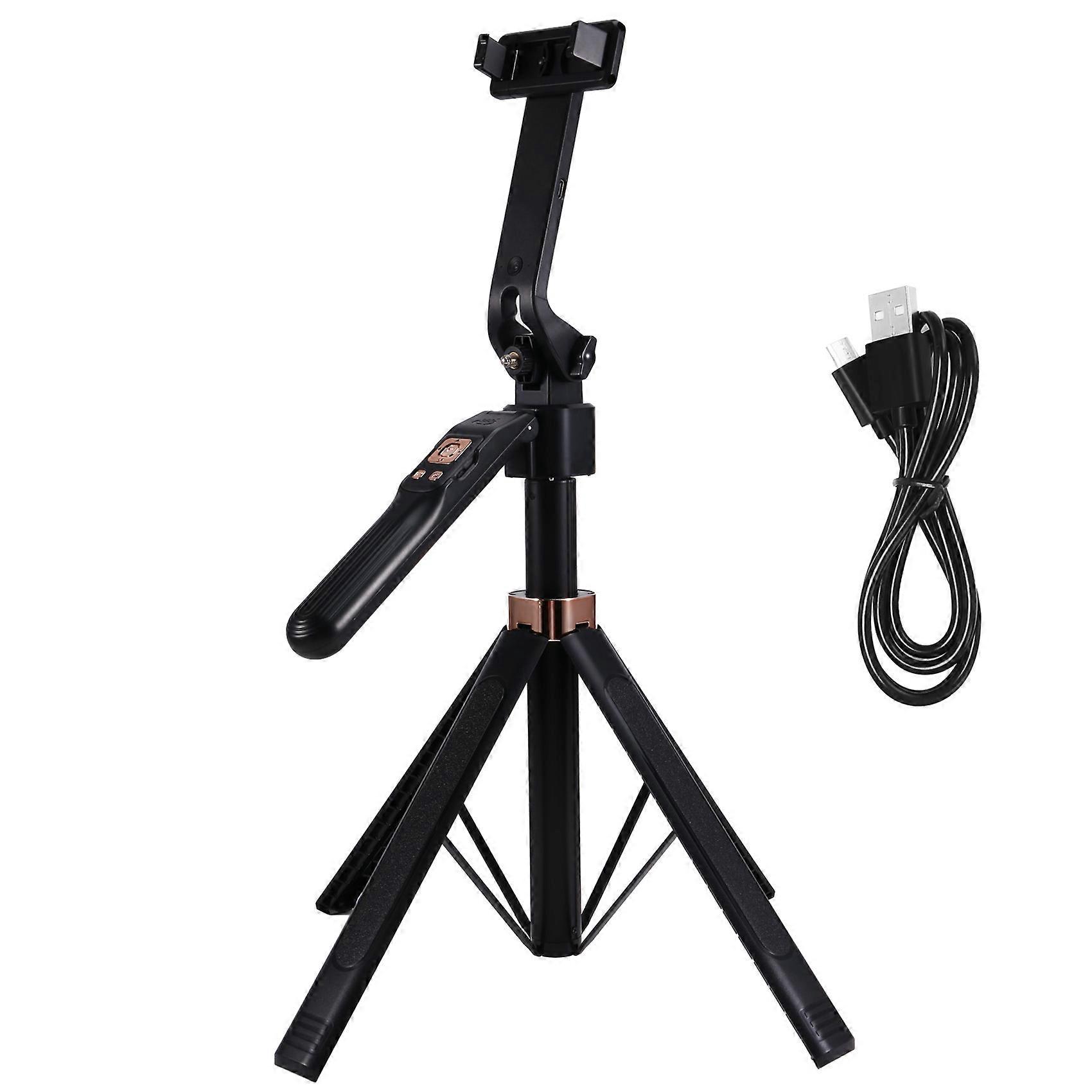 Telescopic Portable Tripod Stable Base Selfie Stick Adjustable Height 360° Rotation Live Streaming Stand Selfie Stick