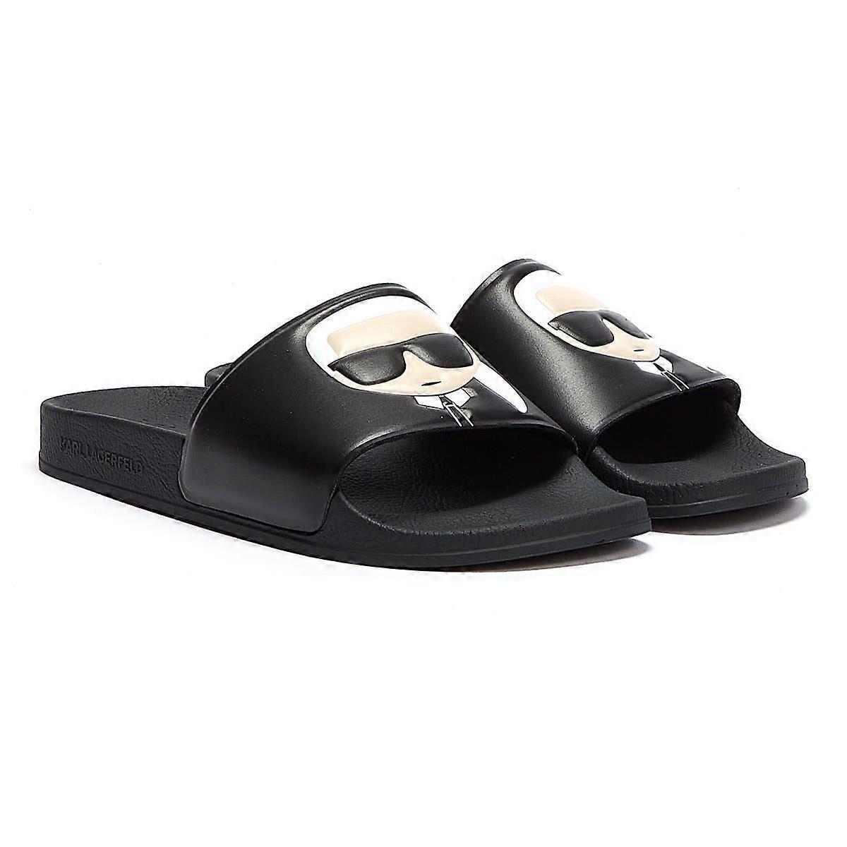 Karl Lagerfeld Kondo II Ikonic Womens Slides - (Black)
