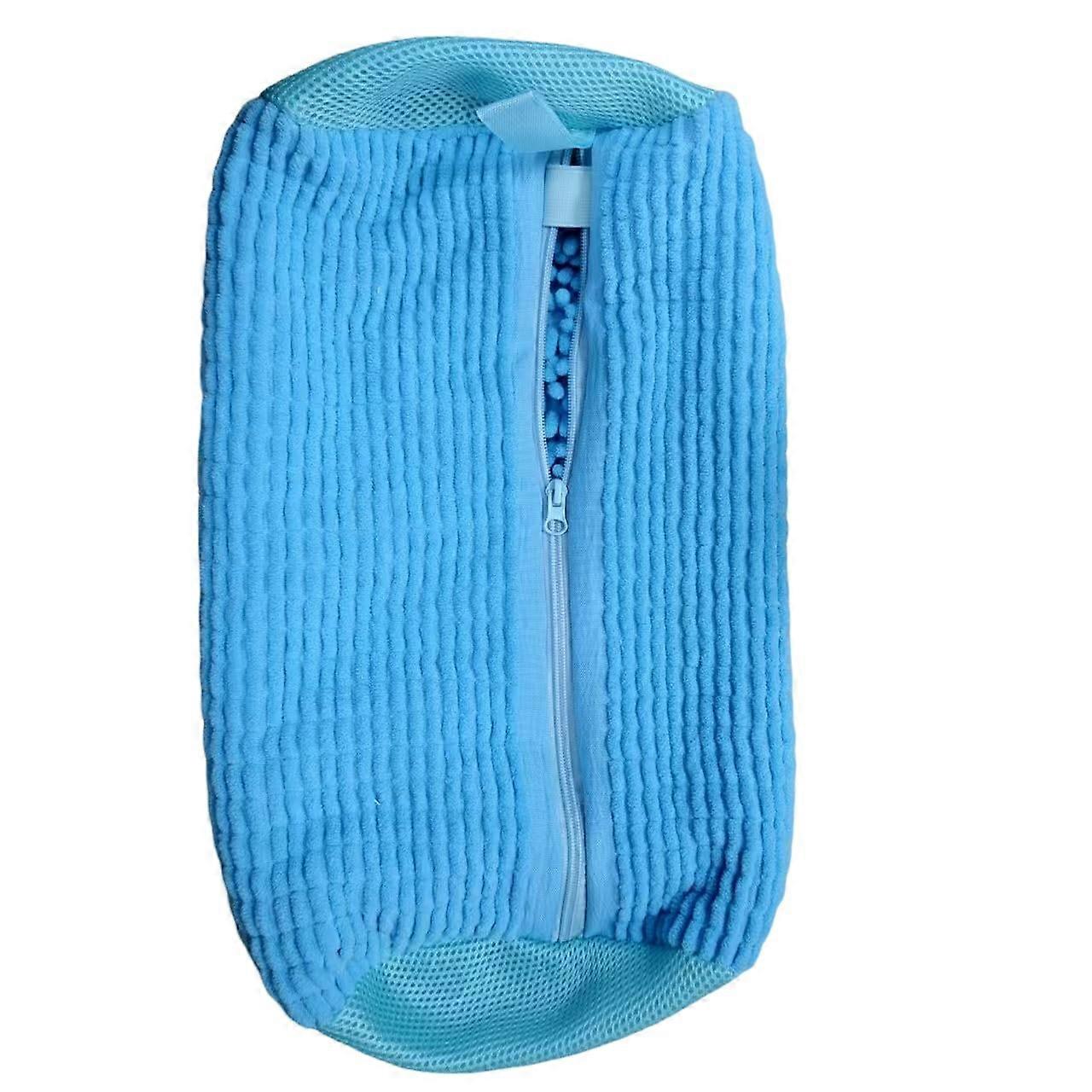 Shoe Washing Machine Bag with Zipper, 360° Deep Cleaning, Reusable Mesh Laundry Bags for All Shoe Types, Set of 2 Blue