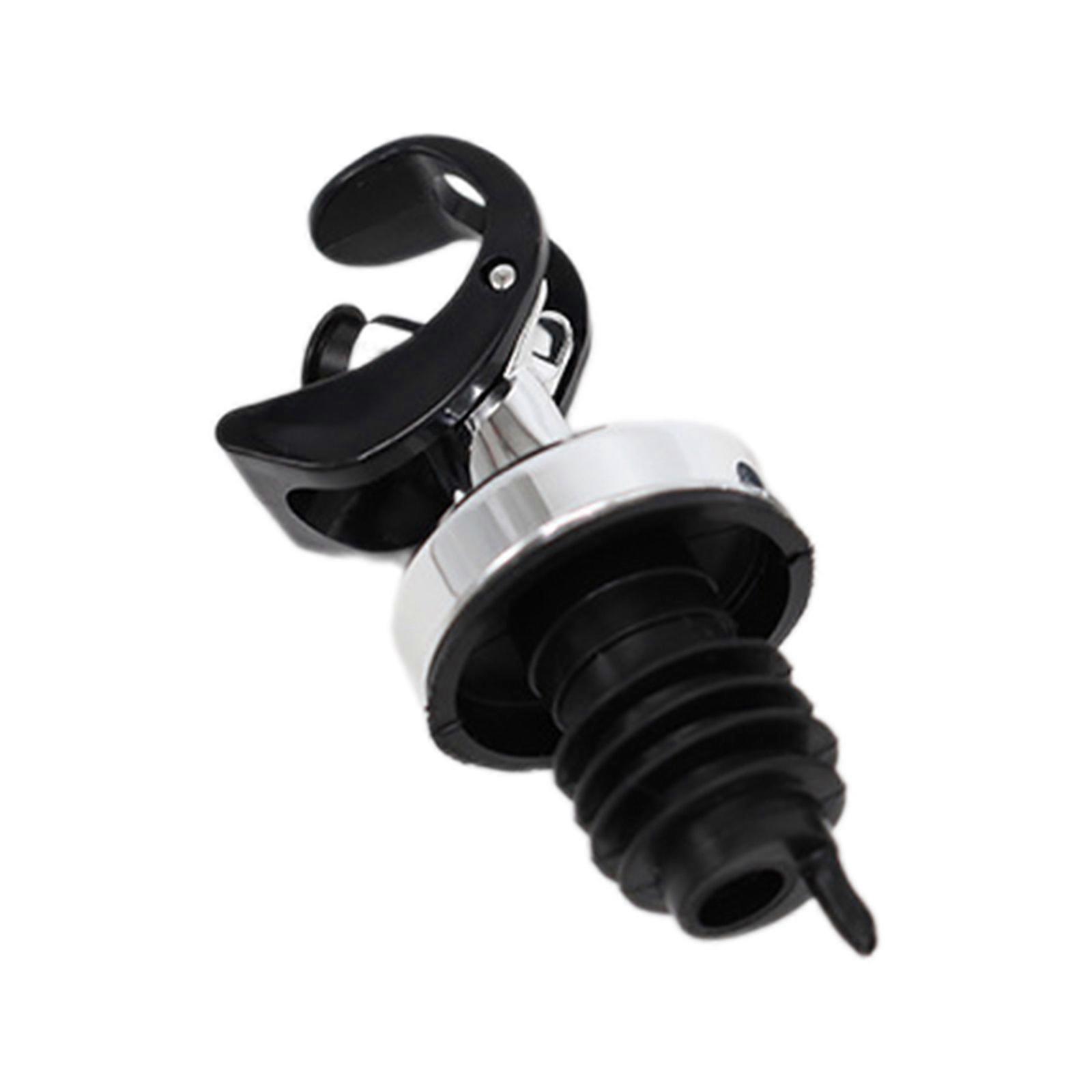 12 Pieces Convenient Oil Bottle Stopper Wine Bottle Pourer Liquor Dispenser Wine Pourer Lock Plug Cap Plastic Material  Silver