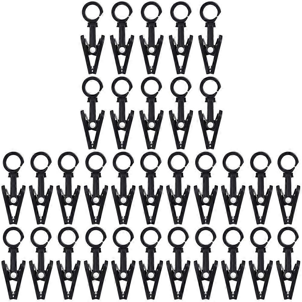 50Pcs RV Awning Lights Clips Curtain Hooks with Clips 360° Trailer Christmas Party String Light Holder Hanger Hook