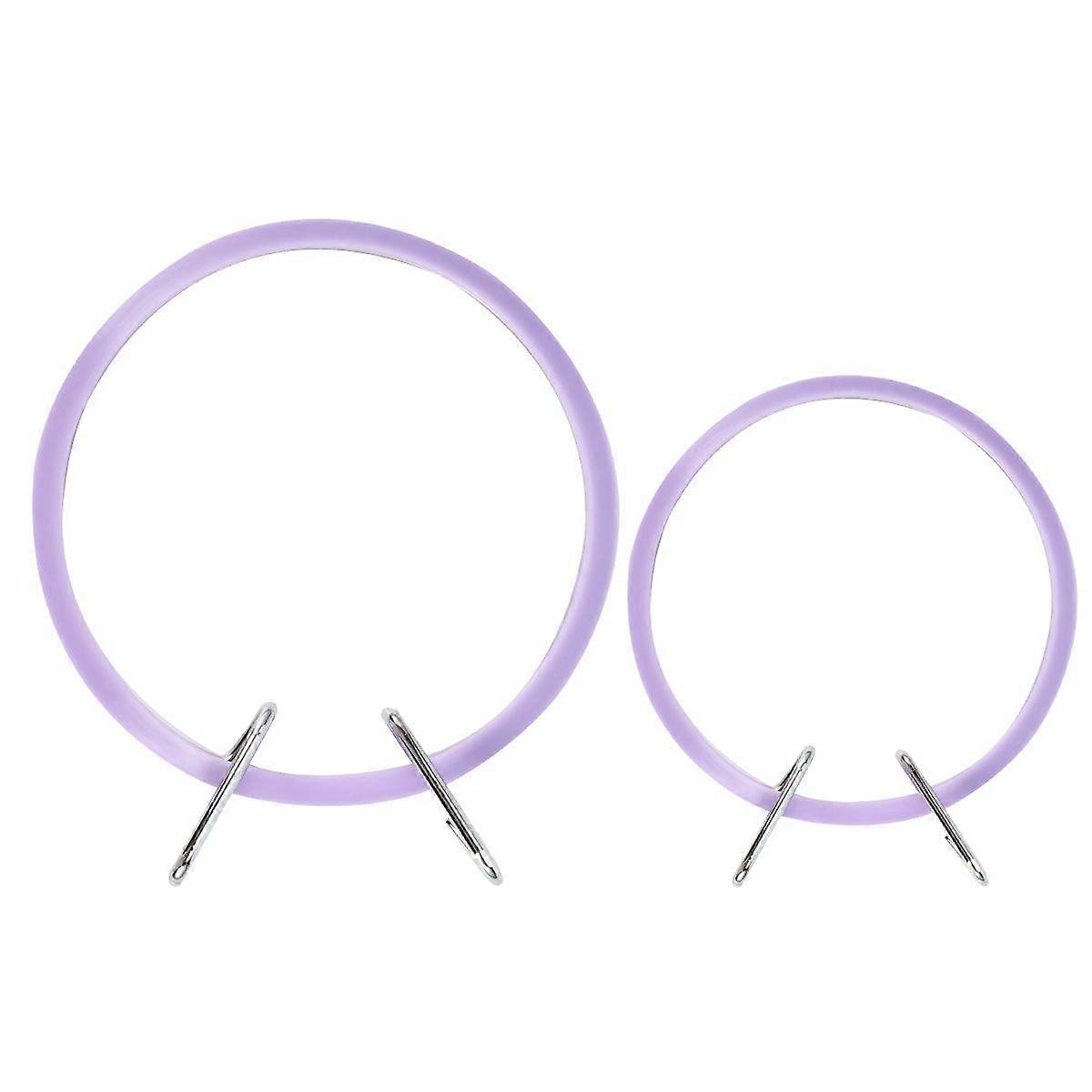 2pcs Mini Cross-stitch Embroidery Embroidery Frame Ring DIY Crafts