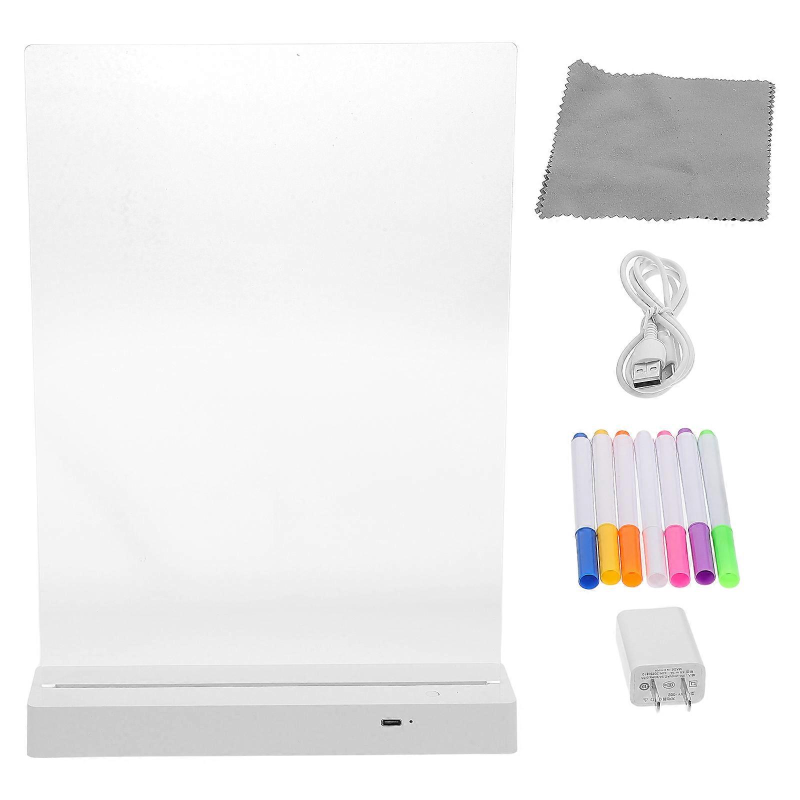 LED Lighted Message Board Acrylic Writing Surface for Bars and Restaurants 3Sets