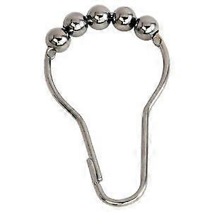 Roller Shower Curtain Rings Set of 12, Smooth Glide Bathroom Hooks for Rods and Curtains